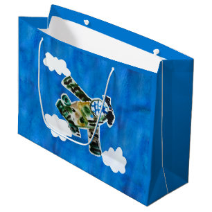 Grand Sac Cadeau Army Jet "Art by Kids"