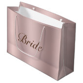 Grand Sac Cadeau arrière - plan abstrait rose-or (Devant Angle)