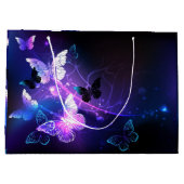 Grand Sac Cadeau Arrière - plan aux papillons de nuit (Dos)