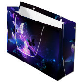 Grand Sac Cadeau Arrière - plan aux papillons de nuit (Devant Angle)