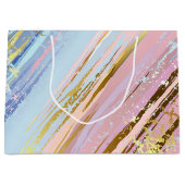 Grand Sac Cadeau Arrière - plan rose texturé (Devant)