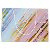 Grand Sac Cadeau Arrière - plan rose texturé (Dos)