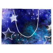 Grand Sac Cadeau Arrière - plan spatial avec étoiles (Dos)