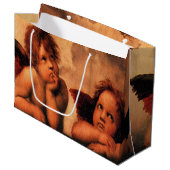 Grand Sac Cadeau Art angélique d'ange de Raphael (Devant Angle)