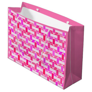 Grand Sac Cadeau Art Déco chic industriel - rose, fuchsia, orchidée