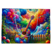 Grand Sac Cadeau Art guitare (Dos)