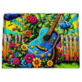 Grand Sac Cadeau Art guitare (Devant)