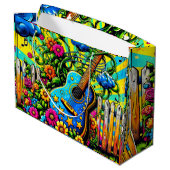 Grand Sac Cadeau Art guitare (Dos Angle)