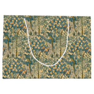 Grand Sac Cadeau Art vintage de Walter Crane représentant un ara et