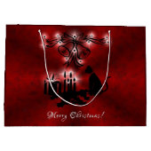 Grand Sac Cadeau Artdeco de Noël avec chat noir (Dos)