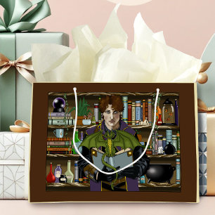 Grand Sac Cadeau Assistant Imaginaire Livres Potions Dragon