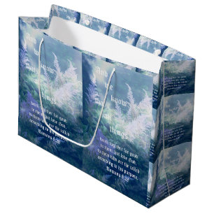 Grand Sac Cadeau Astilbe Blue Mist Romans 8:28