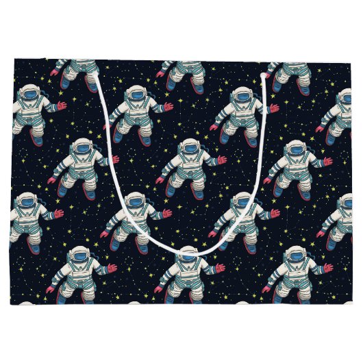 Grand Sac Cadeau Astronaute spatial (Dos)