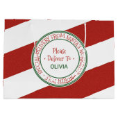 Grand Sac Cadeau Atelier père Noël Noël (Dos)