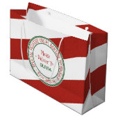 Grand Sac Cadeau Atelier père Noël Noël (Devant Angle)