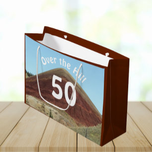Grand Sac Cadeau Au-dessus de la colline 50e anniversaire jalon
