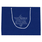 Grand Sac Cadeau Aucun bleu d'étoile de David d'arme (Dos)