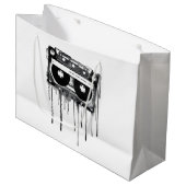 Grand Sac Cadeau audiocassette vintage (Devant Angle)