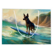 Grand Sac Cadeau Australian Kelpie Beach Surf Paining (Dos)
