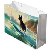 Grand Sac Cadeau Australian Kelpie Beach Surf Paining (Dos Angle)