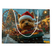 Grand Sac Cadeau Australie Terrier Dog Roller Dessous de verre Noël (Dos)