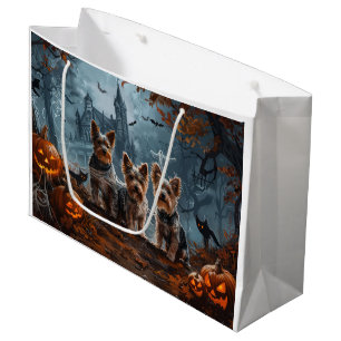 Grand Sac Cadeau Australien Terrier Halloween nuit chien délice