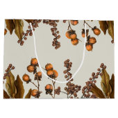 Grand Sac Cadeau Automne Automne Aquarelle Feuilles de feuillage (Dos)