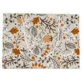 Grand Sac Cadeau Automne Berries Feuilles et Branches Motif (Dos)