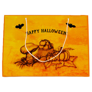 Grand Sac Cadeau Automne, Bonne Halloween !