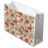 Grand Sac Cadeau Automne Citrouille Floral (Devant Angle)