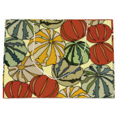 Grand Sac Cadeau Automne Citrouilles colorés (Devant)