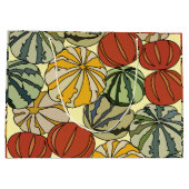 Grand Sac Cadeau Automne Citrouilles colorés (Dos)