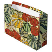 Grand Sac Cadeau Automne Citrouilles colorés (Dos Angle)