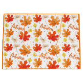 Grand Sac Cadeau Automne Feuillage Automne Feuilles Automne (Devant)
