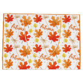 Grand Sac Cadeau Automne Feuillage Automne Feuilles Automne (Dos)