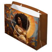 Grand Sac Cadeau Automne Mère Afro Centré être la grossesse (Dos Angle)