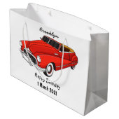 Grand Sac Cadeau Automobile classique rouge 1948 (Dos Angle)