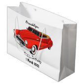 Grand Sac Cadeau Automobile classique rouge 1948 (Devant Angle)