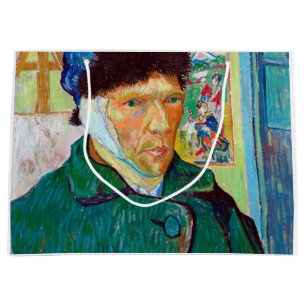 Grand Sac Cadeau Autoportrait avec oreille déchirée, Van Gogh