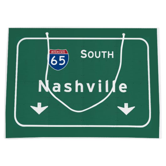 Grand Sac Cadeau Autoroute d'autoroute nationale de Nashville (Devant)