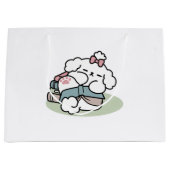 Grand Sac Cadeau Avant le coucher avec ma chienne - Livre et Amoure (Devant)