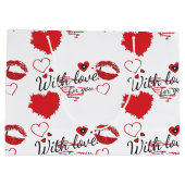 Grand Sac Cadeau Avec amour pour vous, Saint Valentin (Dos)