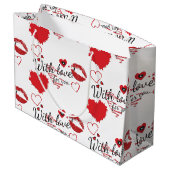 Grand Sac Cadeau Avec amour pour vous, Saint Valentin (Dos Angle)