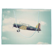 Grand Sac Cadeau Avion antique de combattant (Dos)