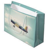 Grand Sac Cadeau Avion antique de combattant (Devant Angle)