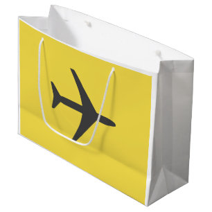 Grand Sac Cadeau Avion minimaliste Avion Vol