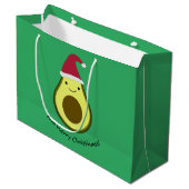 Grand Sac Cadeau Avo Merry Christhass Avocado (Devant Angle)