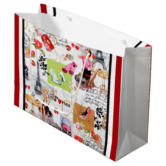 Grand Sac Cadeau Avril à Paris 2 (Devant Angle)