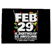 Grand Sac Cadeau Awesome Anniversaire 2024 Leap Day Leap Année 29 f (Dos)