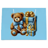 Grand Sac Cadeau Baby Blue Teddy Bear (Devant)